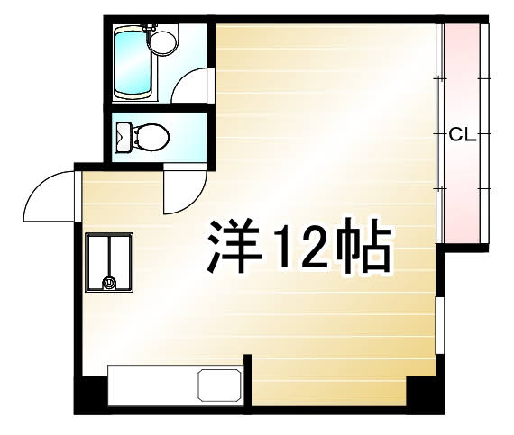 地下鉄烏丸線 鞍馬口駅 徒歩12分 3階建 築35年の間取り写真
