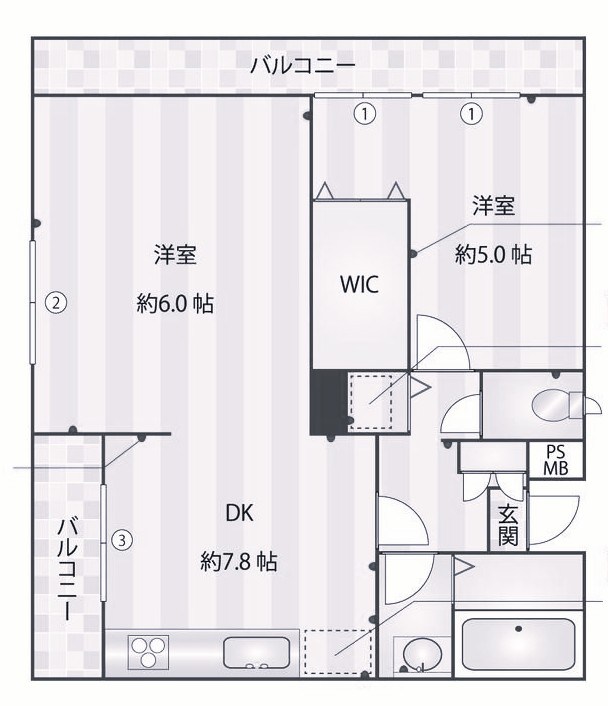 住吉VALOREIIの間取り写真