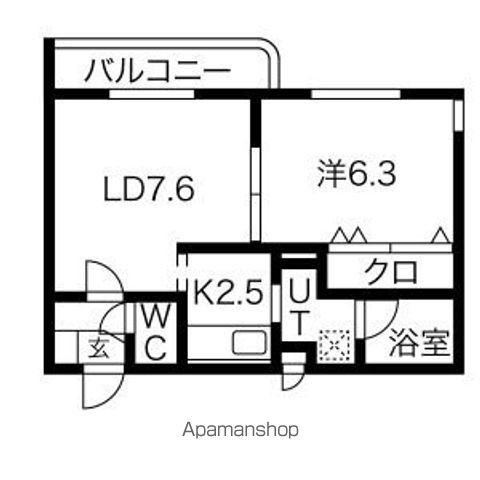 地下鉄東豊線 福住駅 徒歩1分 4階建 築24年の間取り写真