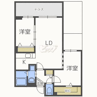 札幌市電 西線９条旭山公園通駅 徒歩4分 5階建 築12年の間取り写真