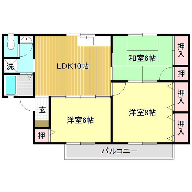 マンションハウス中村Iの間取り写真