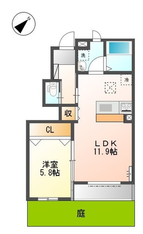 ＪＲ青梅線 羽村駅 徒歩12分 2階建 築10年の間取り写真