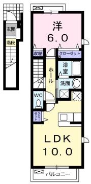 ヴァンヴェールBの間取り写真