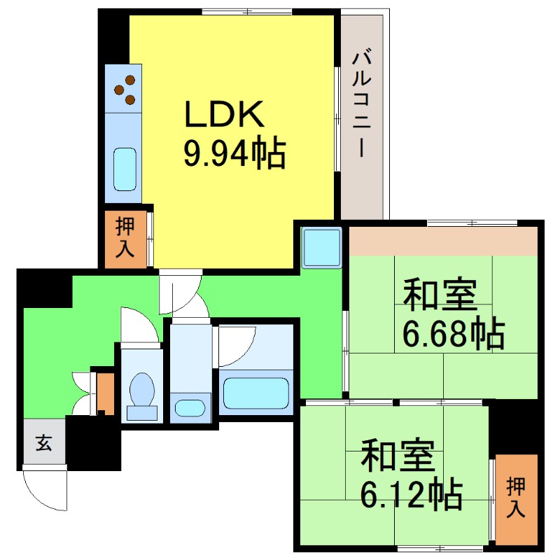 地下鉄桜通線 丸の内駅 徒歩5分 10階建 築47年の間取り写真