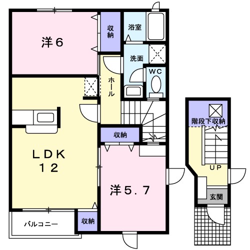 ＪＲ東海道本線 鴨宮駅 バス乗車時間：9分 最寄りバス停で下車 徒歩12分 2階建 築24年の間取り写真