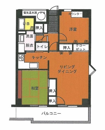 高松市伏石町のマンションの間取り