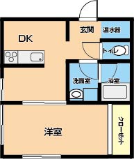 コーポアズマ1号棟（オール電化）の間取り