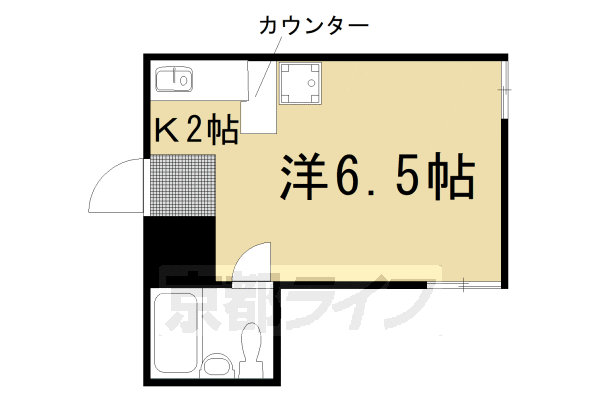 京都市北区衣笠東御所ノ内町のマンションの間取り