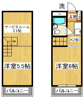 コーポ竜宮の間取り