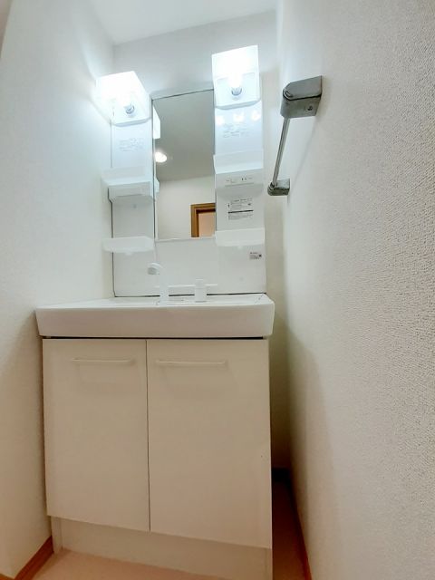 【松山市吉藤のアパートの洗面設備】