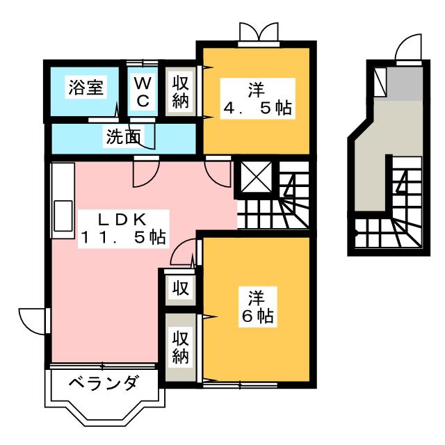 グリーンパレス　Vの間取り