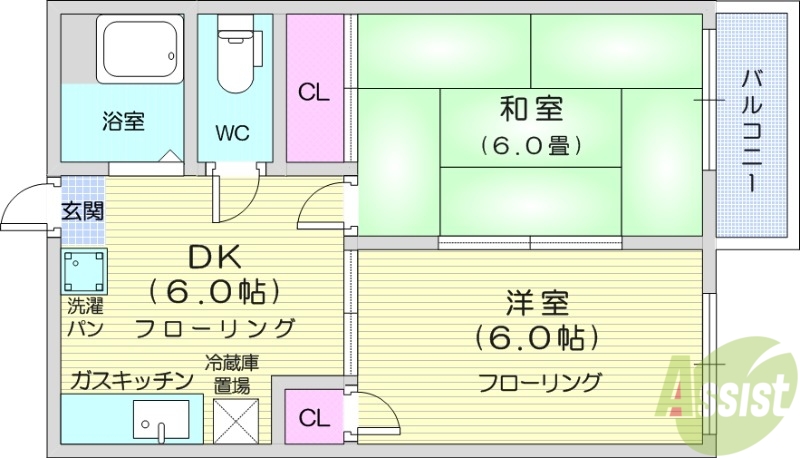 【メゾンきよのの間取り】