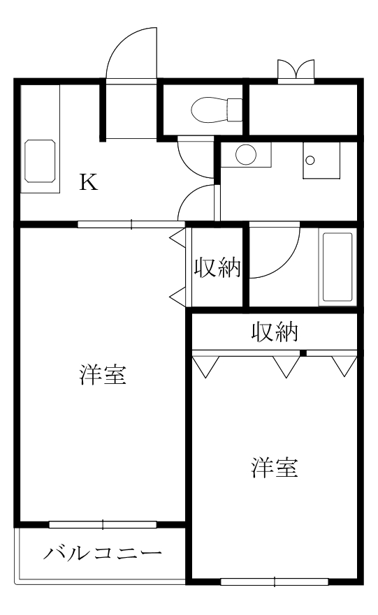 徳島市住吉のマンションの間取り