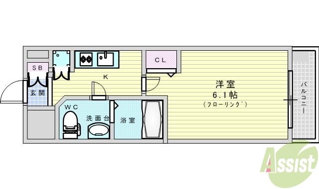 リッツ新大阪の間取り