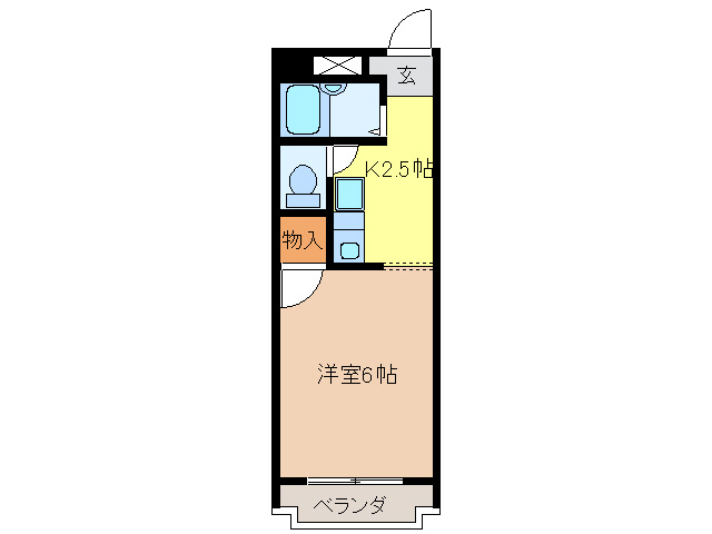 岐阜市深坂のマンションの間取り