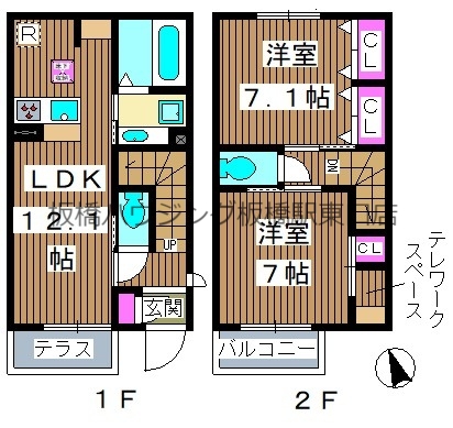 東京都板橋区西台２（アパート）の賃貸物件の間取り
