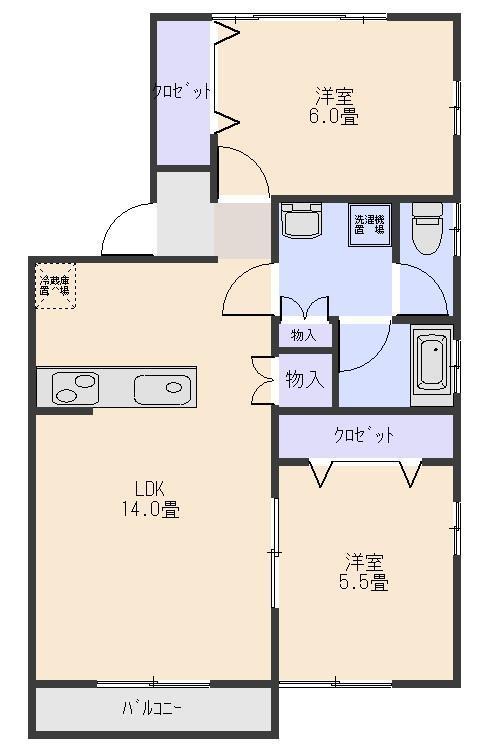 ハイツかけ橋IIの間取り