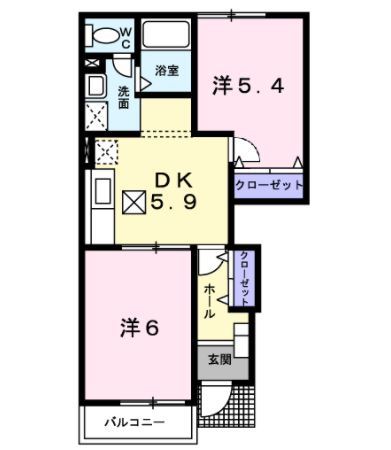 備前市浦伊部のアパートの間取り