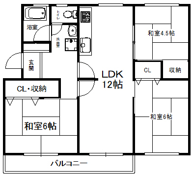 【箕面市如意谷のマンションの間取り】