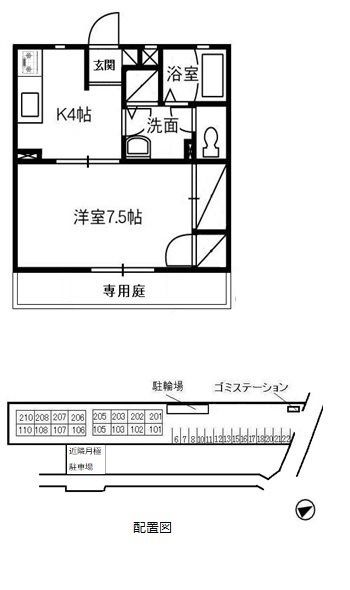 リビエール倉敷Ｃの間取り