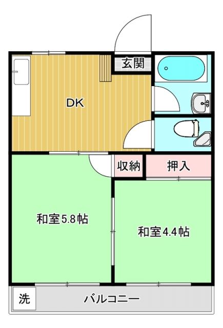 百草台ハイツの間取り