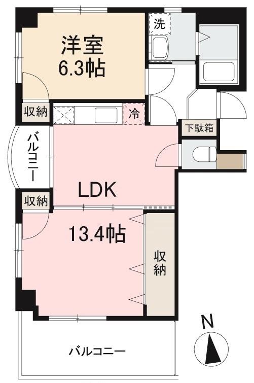 高松市藤塚町のマンションの間取り