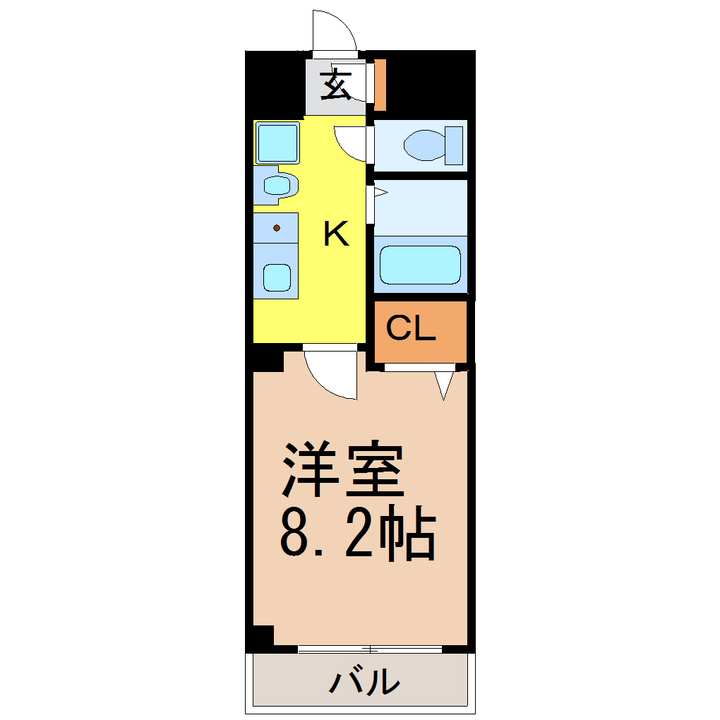 名古屋市瑞穂区山下通のマンションの間取り