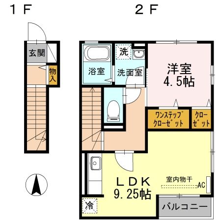 横浜市青葉区市ケ尾町のアパートの間取り