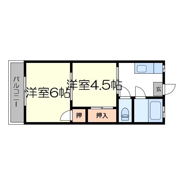 松実サンハイツの間取り