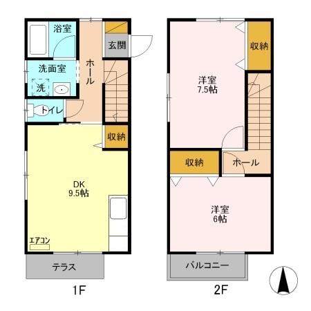 レピュート岡部 Aの間取り