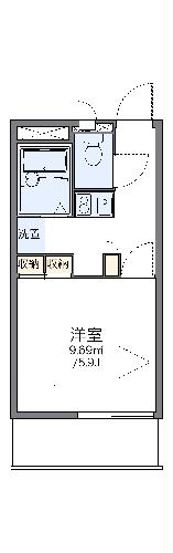 レオパレスタウンディ３６－１の間取り