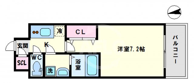 レジュールアッシュOSAKA今里駅前の間取り