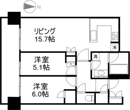 名古屋市東区泉のマンションの間取り