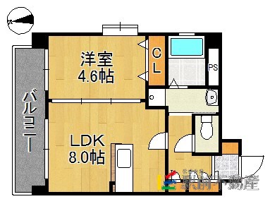 福岡市東区土井のマンションの間取り