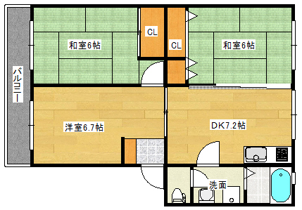 【シャルマン東高須の間取り】