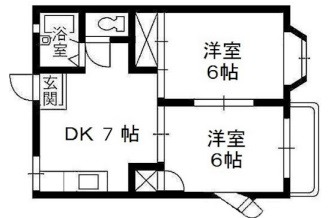 倉敷市水島東川町のアパートの間取り