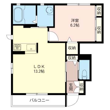 エスポワ－ル　　B棟の間取り