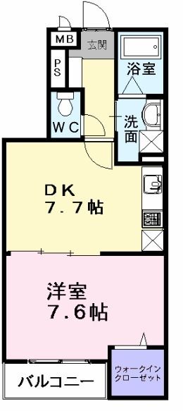 泉大津市豊中町のアパートの間取り