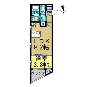 知多市新舞子のアパートの間取り