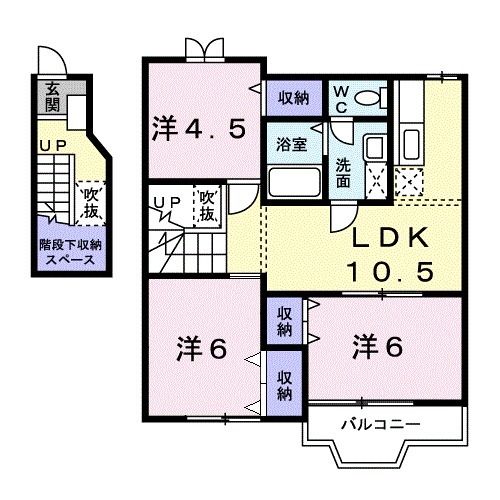 エルウッドＣの間取り