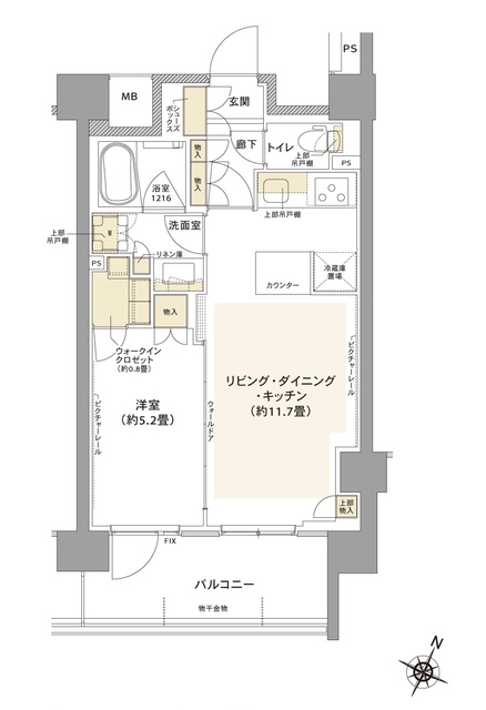 北区赤羽南のマンションの間取り