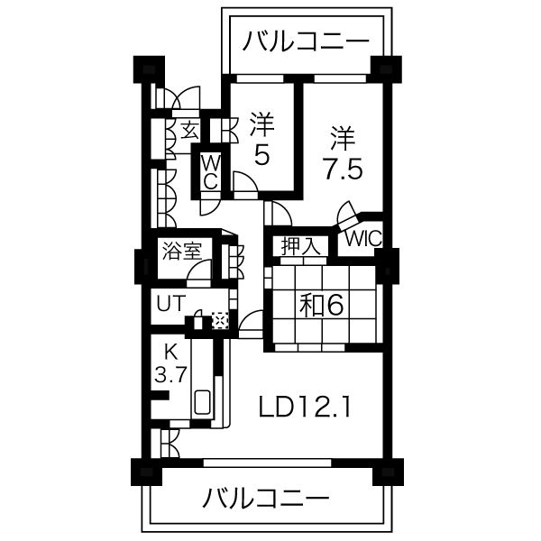 ファインシティくずはの間取り