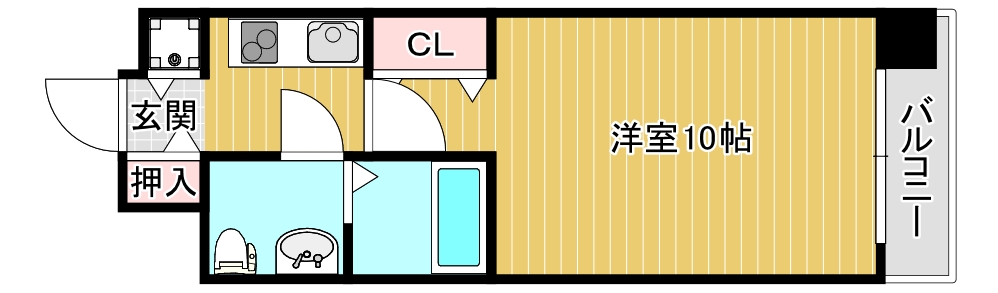 大阪市浪速区日本橋のマンションの間取り