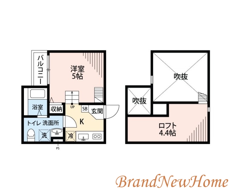 堺市西区浜寺諏訪森町西のアパートの間取り