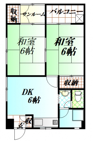 広島市中区舟入南のマンションの間取り