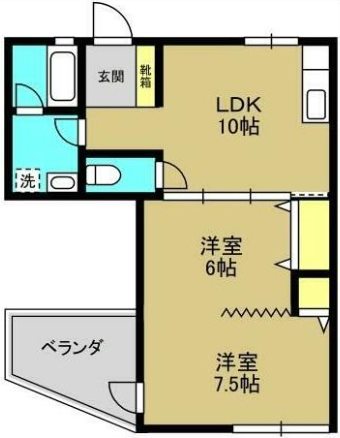 ヒルズ草牟田B棟の間取り