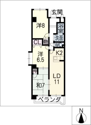 カーサ長良パークの間取り