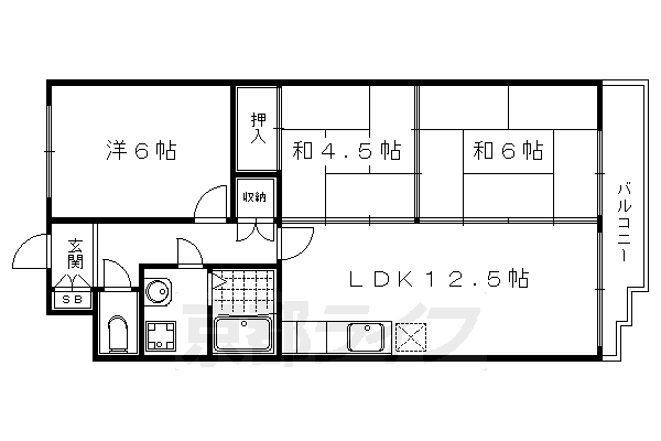 Ｕ　ｒｅｓｉｄｅｎｃｅ修学院の間取り