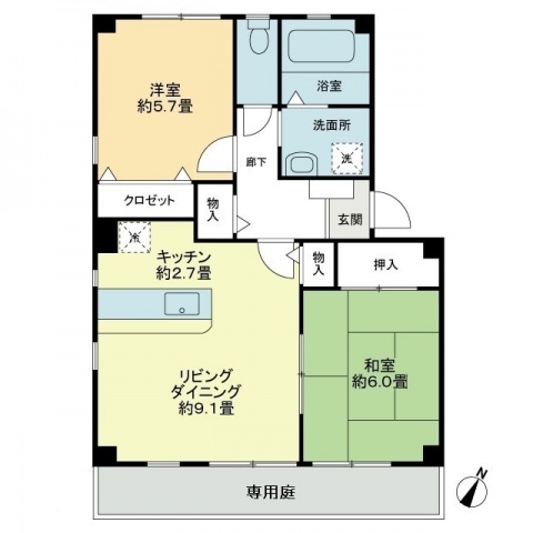 ウエストコート前原の間取り