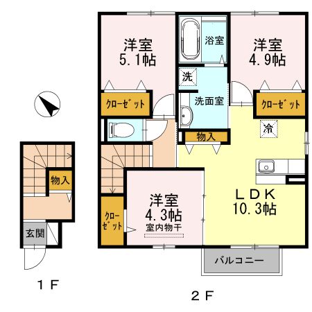 【D-room上二十町の間取り】